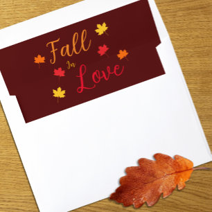 Fall In Love Wedding Envelope Liner