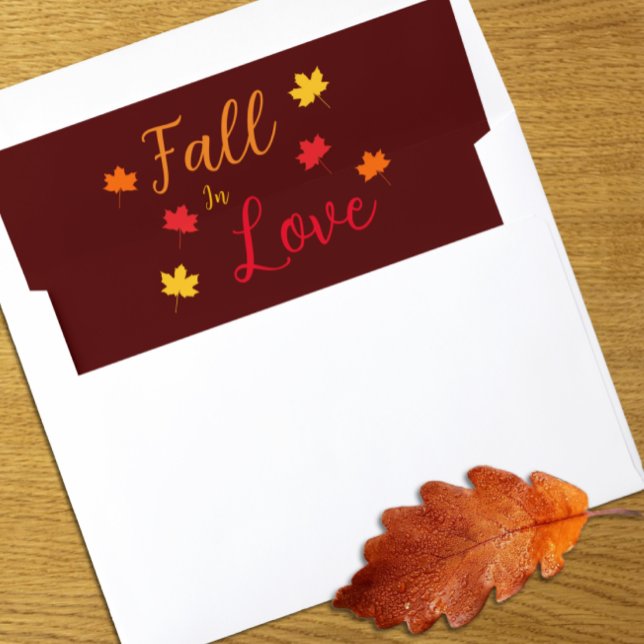 Fall In Love Wedding Envelope Liner (Creator Uploaded)
