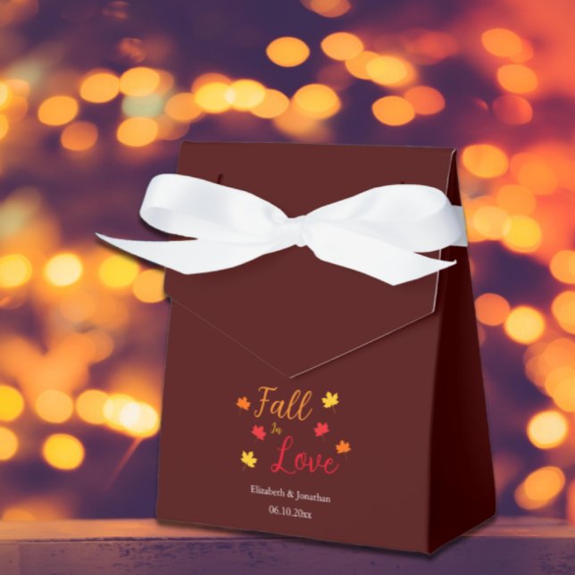 Fall In Love Wedding Favor Boxes (Creator Uploaded)