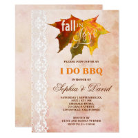 Fall in Love Wedding I DO BBQ Invitation