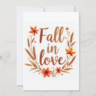 Fall In Love Wedding Invitation