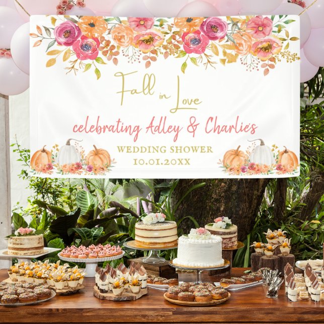 Fall in Love wedding or shower welcome banner (Creator Uploaded)