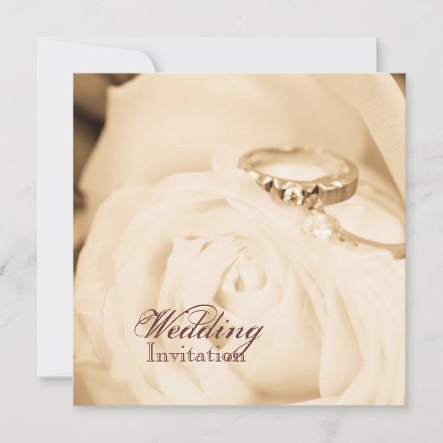 Fall in Love Wedding Ring Engagement party Invitation (Front)