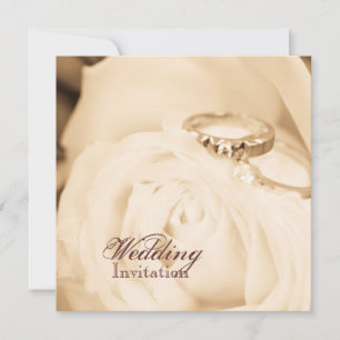 Fall in Love Wedding Ring Engagement party Invitation