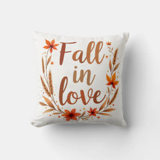 Fall In Love Wedding Throw Pillow