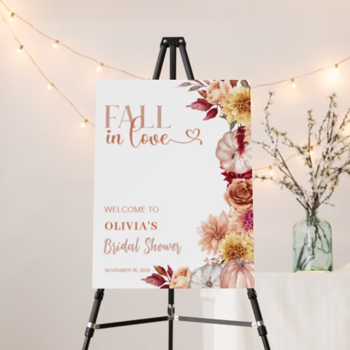 Fall in Love Welcome Bridal Shower Foam Board