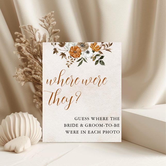 Fall in Love | Where Were They Bridal Shower Sign (Creator Uploaded)