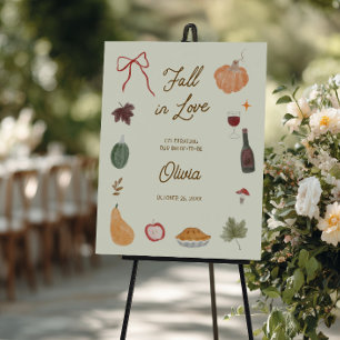 Fall in Love Whimsical Bridal Shower Foam Board