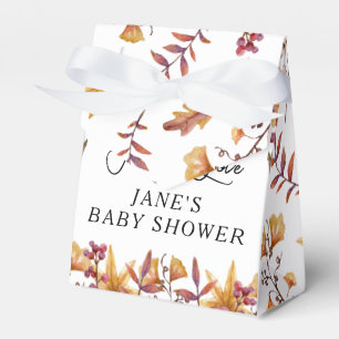 Fall in Love White Pumpkin Baby Shower Favor Boxes