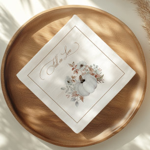 Fall in Love White Pumpkin Napkins