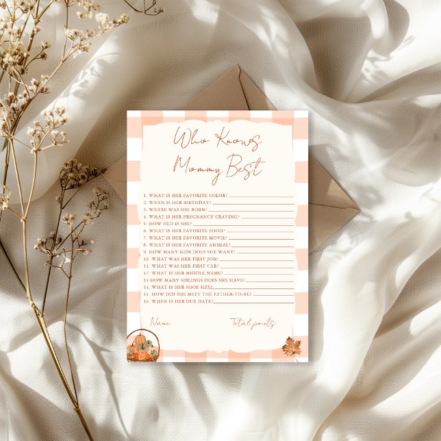 Fall in love Who Knows Mommy Best Baby Shower Invitation (Creator Uploaded)