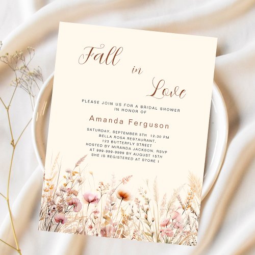 Fall in love wildflower beige budget Bridal Shower