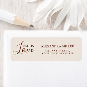 Fall In Love Wildflower Floral Boho Bridal Shower Label