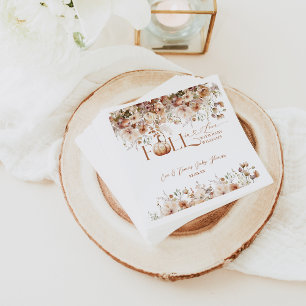 Fall in love Wildflower Rustic Baby Shower Napkins