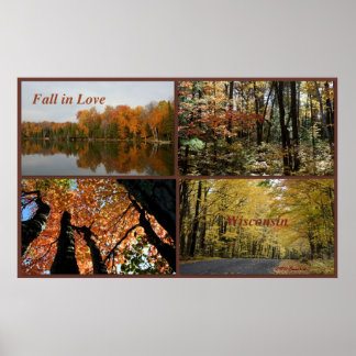 Fall In Love Wisconsin Poster