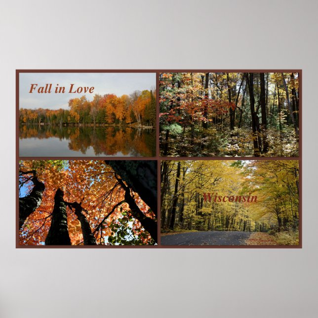 Fall In Love Wisconsin Poster (Front)