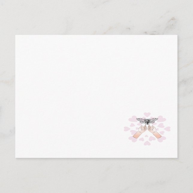 Fall In Love With A Cicada In Summer Postcard (Front)