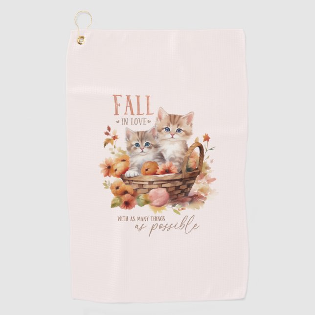 Fall In Love With As Many Things Golf Towel (Front)