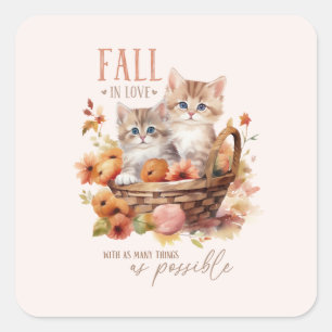 Fall In Love With As Many Things Square Sticker