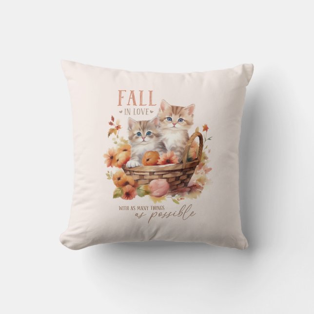 Fall In Love With As Many Things Throw Pillow (Front)