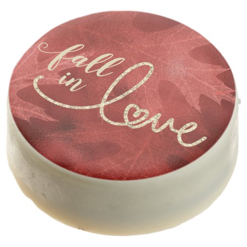 Fall in Love with Autumn  Apple Red and Gold Chocolate Covered Oreo