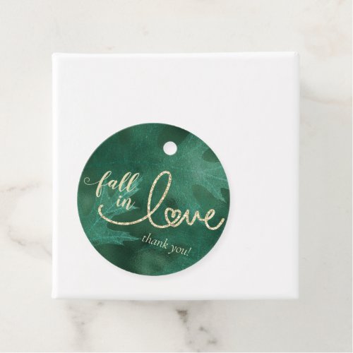 Fall in Love with Autumn  Jade Green Thank You Favor Tags