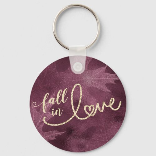 Fall in Love with Autumn  Mulberry Jewel and Gold Keychain