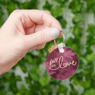 Fall in Love with Autumn Mulberry Jewel and Gold Keychain