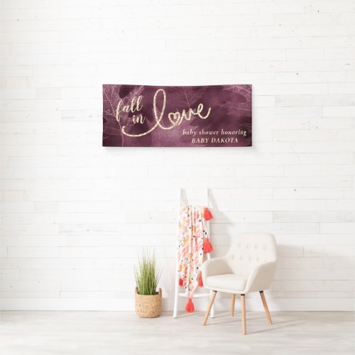 Fall in Love with Autumn  Mulberry Jewel Tone Banner