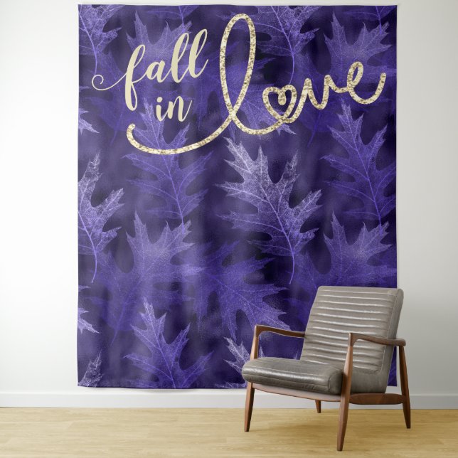 Fall in Love with Autumn | Purple Photo Backdrop (In Situ)