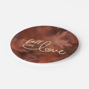 Fall in Love with Autumn   Rustic Boho Chic Orange Paper Plates