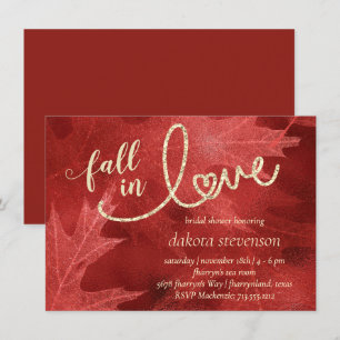 Fall in Love with Autumn Rustic Thanksgiving Invitation