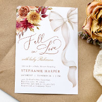 Fall in Love with Baby Shower Invitation