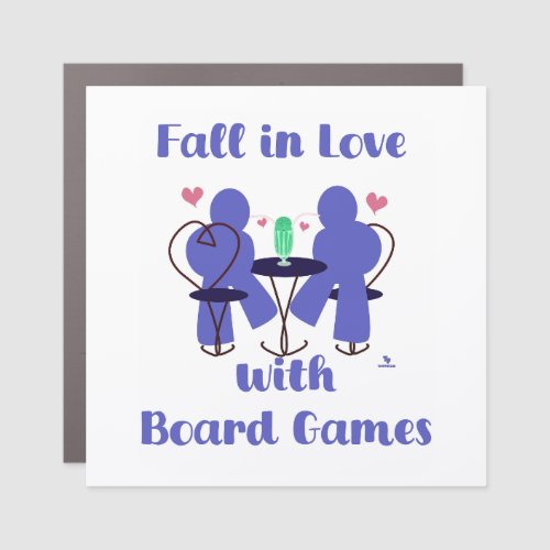 Fall In Love With Board Games Meeple Power Car Magnet