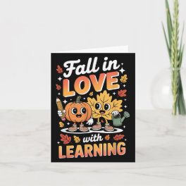 Fall In Love With Learning Autumn Pumpkin Teacher Card