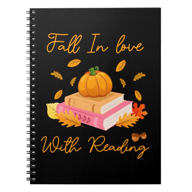 Fall In Love With Reading Book Autumn Pumpkins (Front)