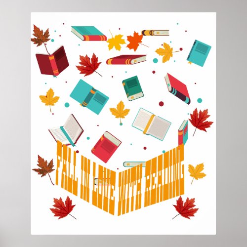 Fall in love with reading Book Lover Poster