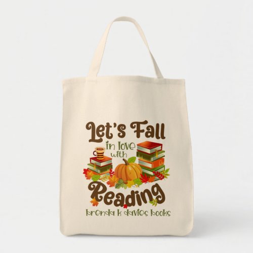 Fall in Love With Reading Brenda K Davies Books Tote Bag