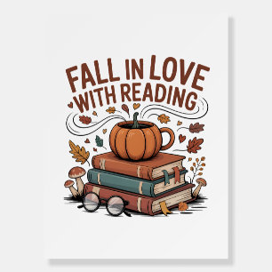 Fall In Love With Reading Pumpkin Autumn Leaves Foam Board