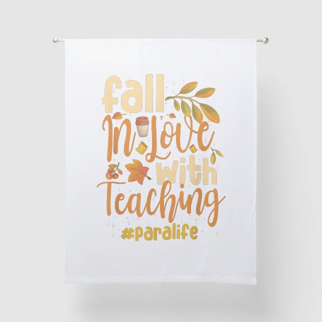 Fall In Love With Teaching Paraprofessional Thanks Sheer Curtains (Front)