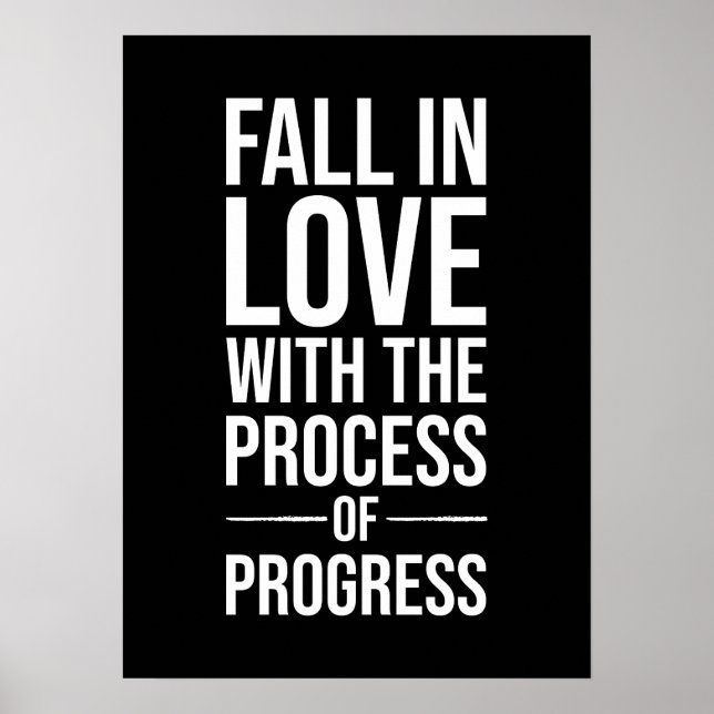 Fall In Love With The Process - Gym, Hustle Poster (Front)