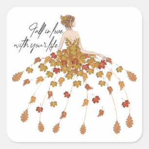 Fall in Love with Your Life Square Sticker