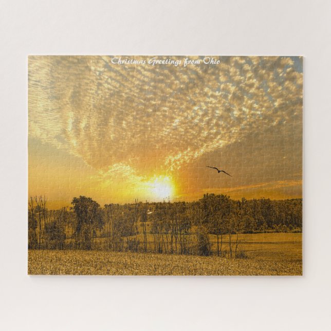 Fall in Ohio.Christmas Greetings Jigsaw Puzzle (Horizontal)