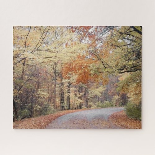 Fall in Pure Michigan Colorful Leaves Jigsaw Puzzle
