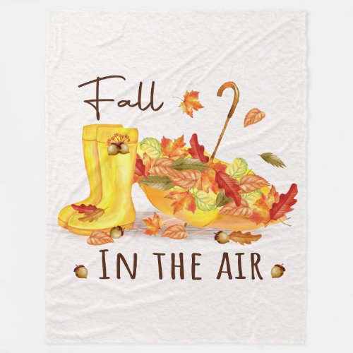 Fall in the air fleece blanket