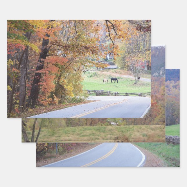 Fall In The Blue Ridge Mountains Wrapping Paper Sheets (Set)