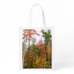 Fall in the Forest Colorful Autumn Photography Grocery Bag