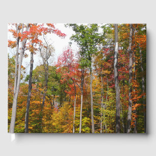 Fall in the Forest Colorful Autumn Photography Guest Book