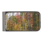 Fall in the Forest Colorful Autumn Photography Gunmetal Finish Money Clip