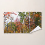 Fall in the Forest Colorful Autumn Photography Hand Towel